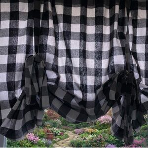Black and White Cotton Buffalo Checkered Curtains